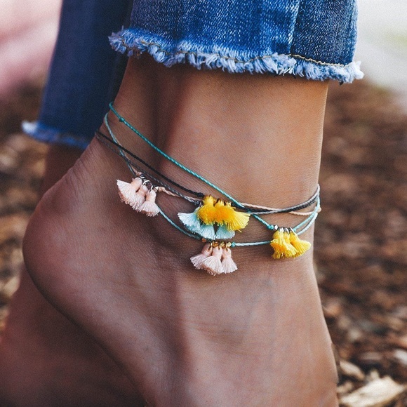 Pura Vida Jewelry - Pura Vida Silver Triple Tassel Anklet